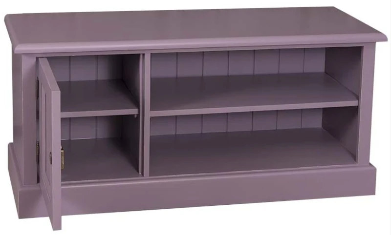 Casa Padrino Landhausstil Fernsehschrank aus massivem Kiefernholz in Lila 120 x 40 x H. 56 cm