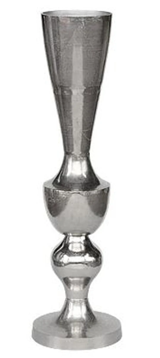 Casa Padrino Antik Stil Vase Aluminium Silber - Hotel Dekoration - Barock Blumengefäss Pflanzentopf - Mod1 H. 107 cm