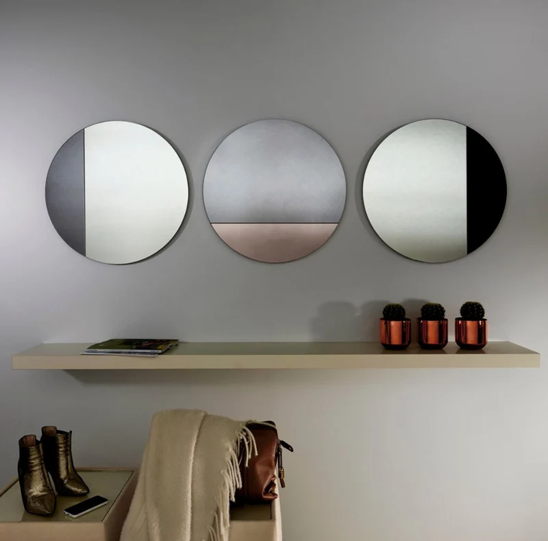 Casa Padrino Luxus Spiegel Grau Ø 58 cm - Designermöbel & Accessoires