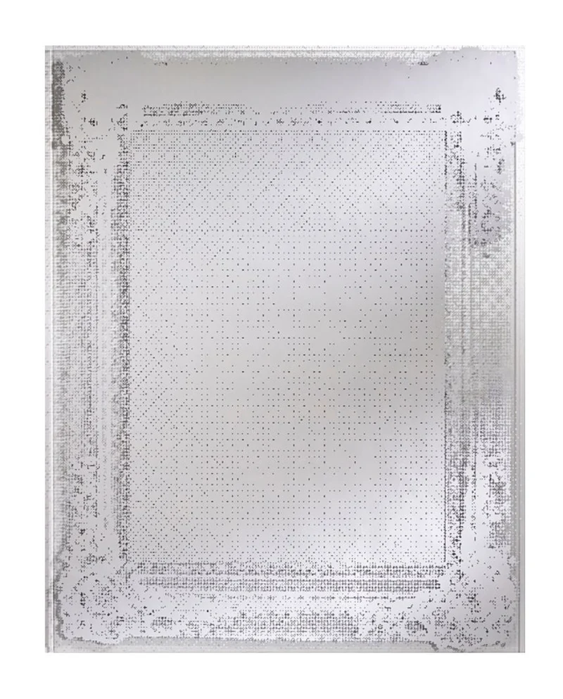 Casa Padrino Art Deco Vintage Spiegel Silber 78 x H. 101 cm - Antik Stil Wandspiegel