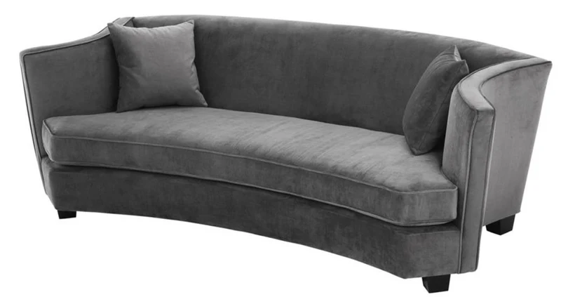 Casa Padrino Luxus Sofa Grau 226 x 110 x H. 74 cm - Luxus Wonzimmer Möbel