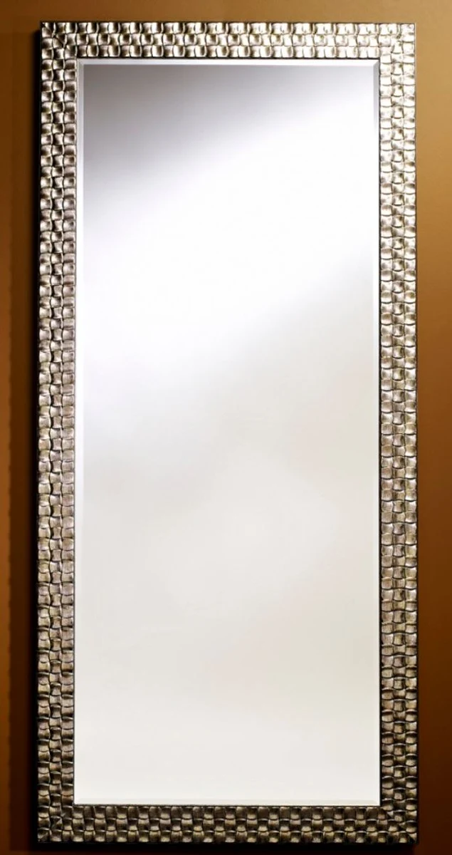 Casa Padrino Wohnzimmer Wandspiegel Silber 78 x H. 168 cm - Luxus Spiegel