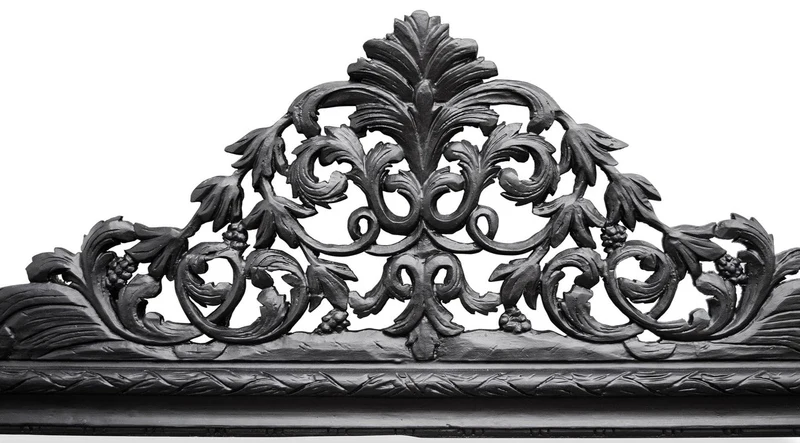 Casa Padrino Barock Wandspiegel Schwarz 190 x H. 155 cm - Wohnzimmer Spiegel im Barockstil