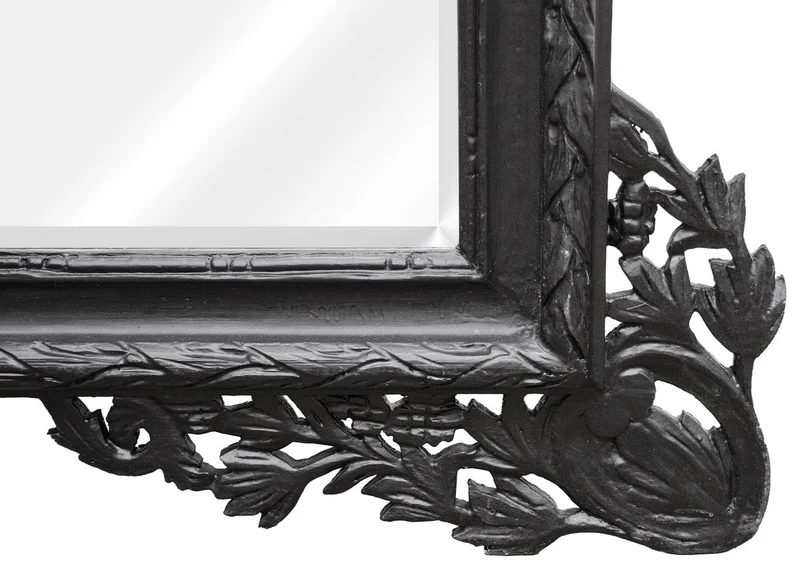 Casa Padrino Barock Wandspiegel Schwarz 190 x H. 155 cm - Wohnzimmer Spiegel im Barockstil