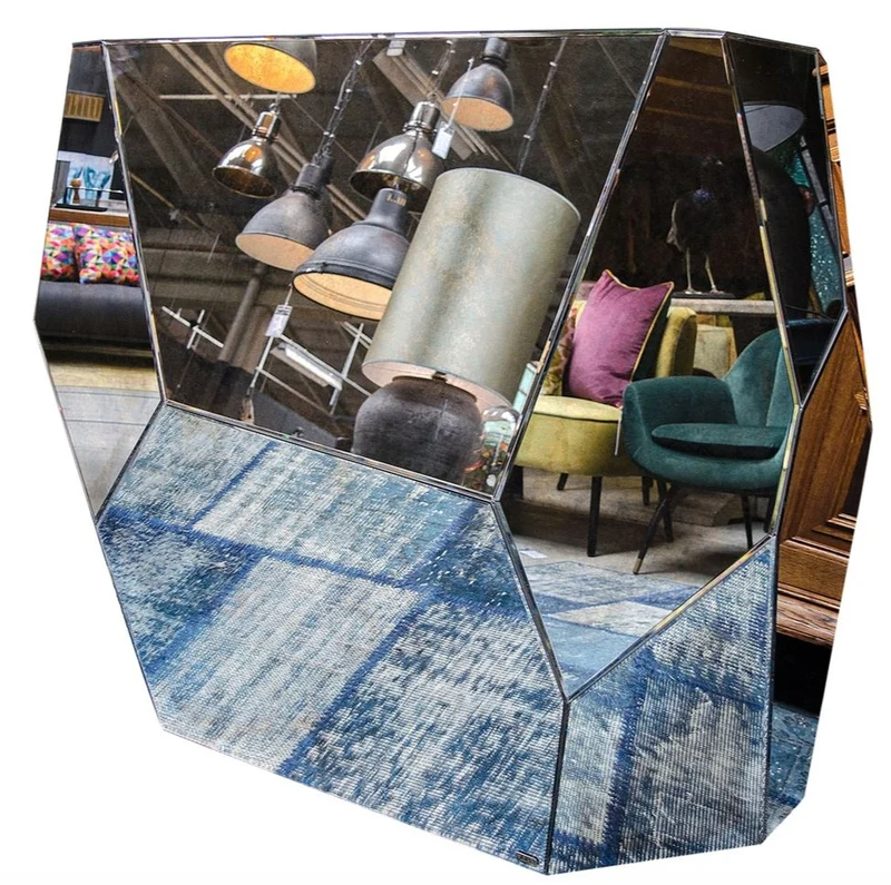 Casa Padrino Designer Konsole mit antikem Spiegelglas 125 x 54 x H. 100 cm - Designer Kollektion
