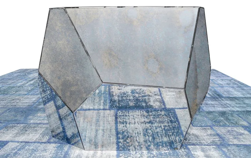 Casa Padrino Designer Konsole mit antikem Spiegelglas 125 x 54 x H. 100 cm - Designer Kollektion