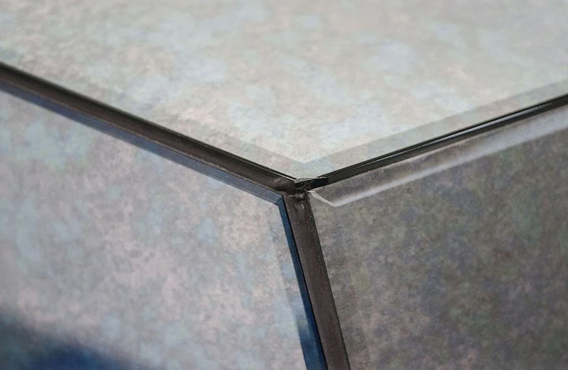 Casa Padrino Designer Konsole mit antikem Spiegelglas 125 x 54 x H. 100 cm - Designer Kollektion