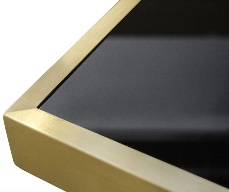 Casa Padrino Designer Esstisch Schwarz / Gold 120 x 120 x H. 76 cm - Luxus Esszimmermöbel
