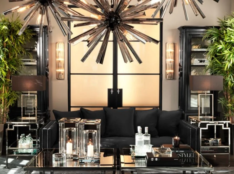 Casa Padrino Luxus Wandlampe Silber 15 x 11 x H. 75 cm - Hotel Restaurant Wandleuchte