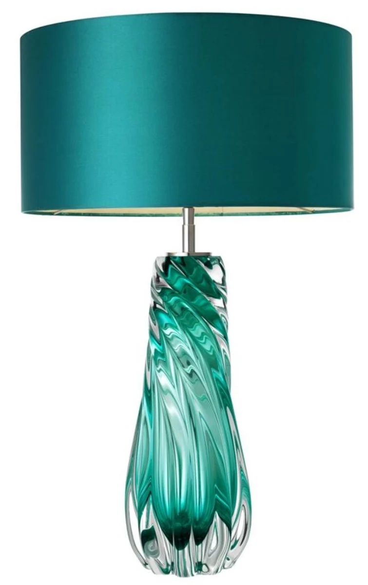 Casa Padrino Designer Tischleuchte Türkis 17 x 42 x H. 67 cm - Luxus Kollektion