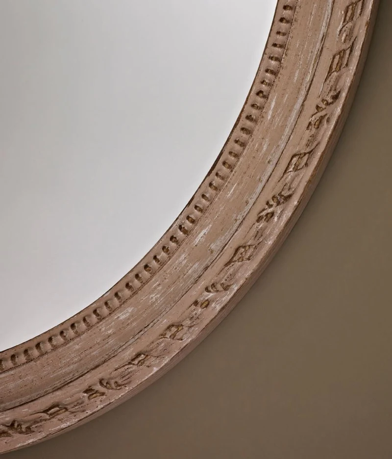 Casa Padrino Barock Wohnzimmer Spiegel Beige 36,5 x H. 50 cm - Wohnzimmermöbel im Barockstil