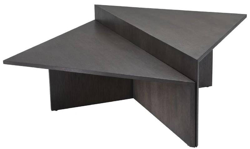 Casa Padrino Luxus Couchtisch Set Mokkafarben - 2 Eichenfurnier Wohnzimmertische - Wohnzimmer Möbel - Luxus Qualität