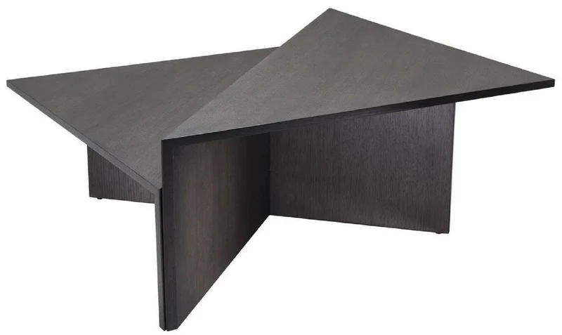 Casa Padrino Luxus Couchtisch Set Mokkafarben - 2 Eichenfurnier Wohnzimmertische - Wohnzimmer Möbel - Luxus Qualität