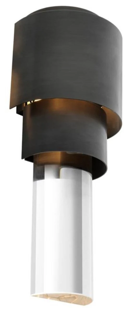 Casa Padrino Wohnzimmer Wandlampe Bronze 15 x 10 x H. 37 cm - Luxus Qualität