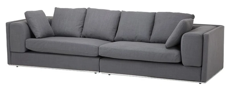 Casa Padrino Sofa Grau 290 x 111 x H. 80 cm - Luxus Kollektion