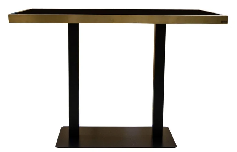 Casa Padrino Luxus Esstisch Schwarz / Gold 110 x 70 x H. 76 cm - Esszimmermöbel