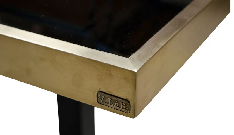 Casa Padrino Luxus Esstisch Schwarz / Gold 110 x 70 x H. 76 cm - Esszimmermöbel