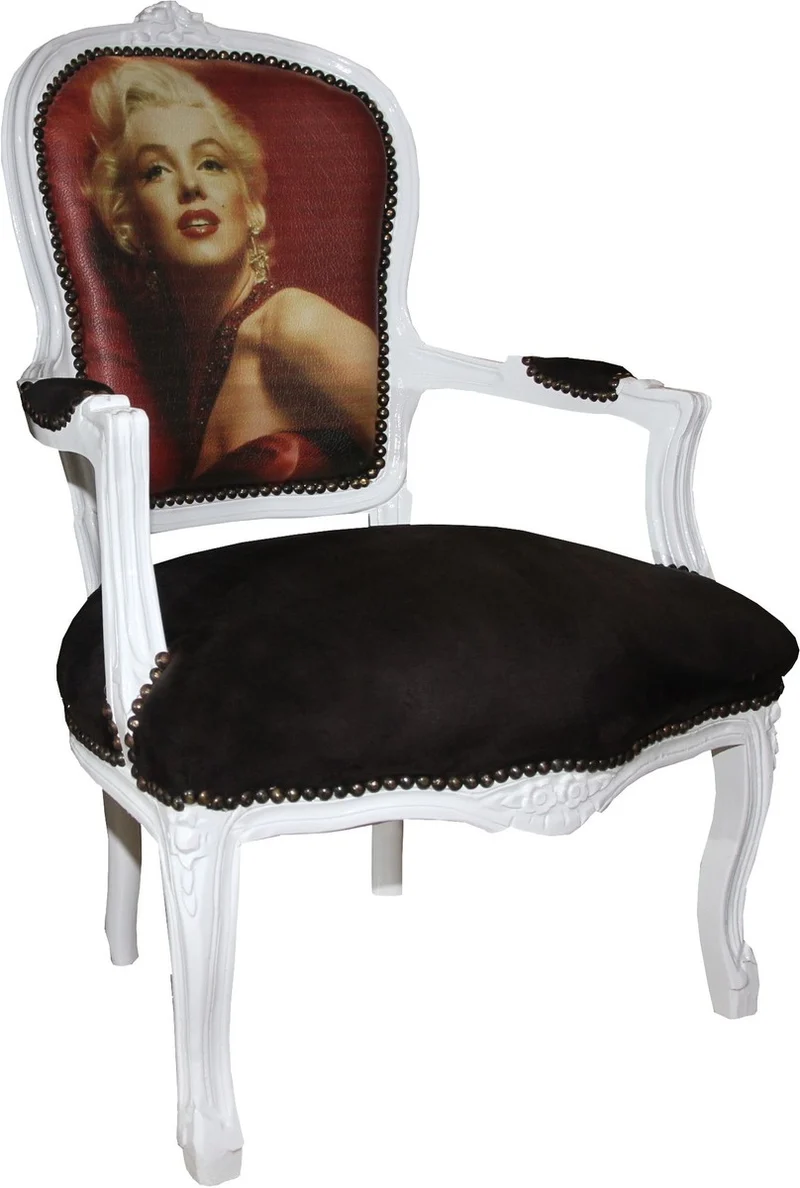 Casa Padrino Barock Salon Stuhl Marilyn Monroe - Barock Antik Stil Möbel - Mod3 - Limited Edition
