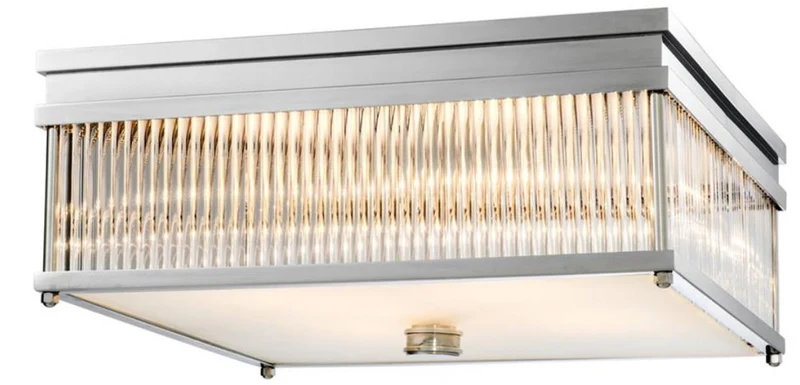 Casa Padrino Luxus Deckenleuchte 40,5 x 40,5 x H. 17 cm - Limited Edition