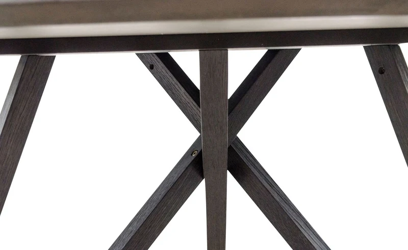 Casa Padrino Luxus Esstisch mit mineralbeschichteter Tischplatte 120 x H. 76 cm - Designer Esszimmermöbel