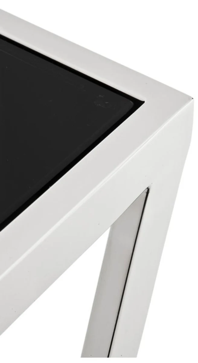 Casa Padrino Luxus Beistelltisch Silber 40,5 x 40,5 x H. 110 cm - Designermöbel