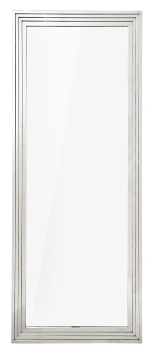 Casa Padrino Wohnzimmer Spiegel Silber 86 x H. 219 cm - Luxus Wandspiegel