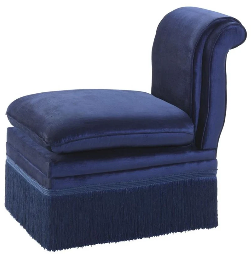 Casa Padrino Luxus Designer Sessel Blau 55 x 74 x H. 74 cm - Limited Edition