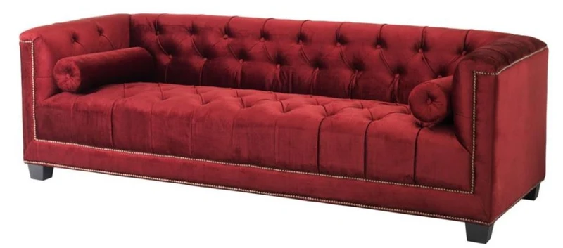 Casa Padrino Designer Sofa Rot - Luxus Kollektion
