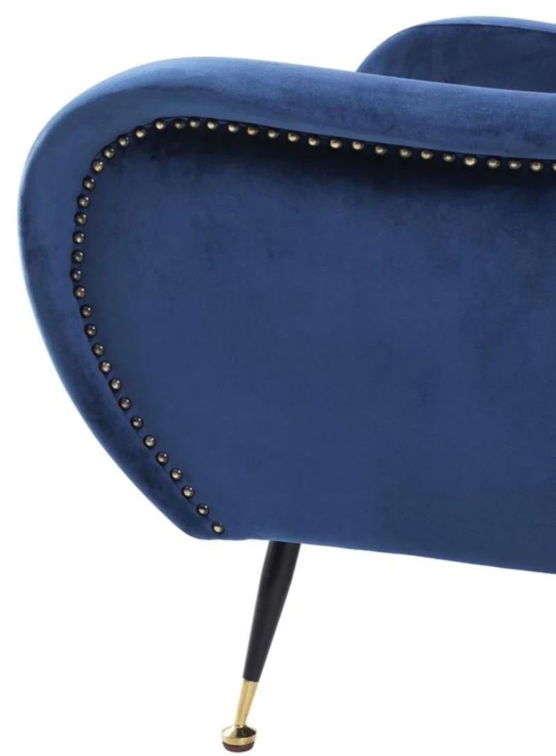 Casa Padrino Luxus Hotel Salon Sessel Blau 80 x 90 x H. 88 cm - Hotel Möbel