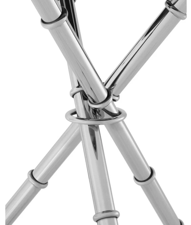 Casa Padrino Luxus Designer Beistelltisch Silber 52 x H. 60 cm - Wohnzimmer Möbel