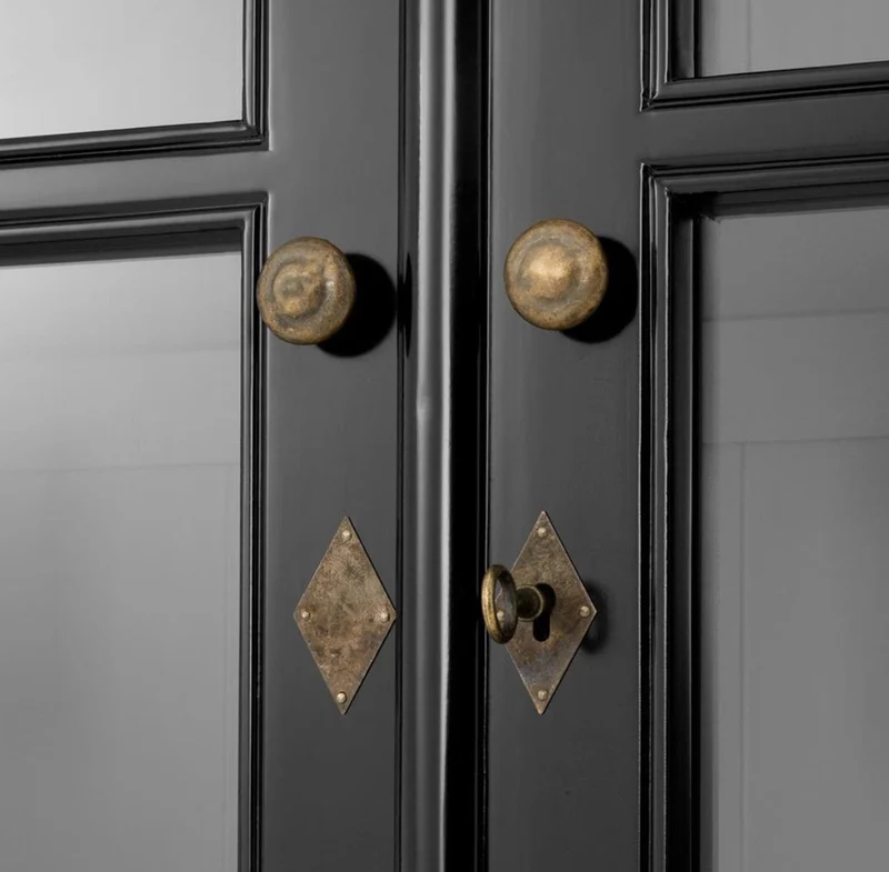Casa Padrino Luxus Wohnzimmerschrank Schwarz 90 x 38 x H. 230 cm - Limited Edition