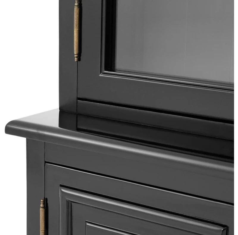 Casa Padrino Luxus Wohnzimmerschrank Schwarz 90 x 38 x H. 230 cm - Limited Edition