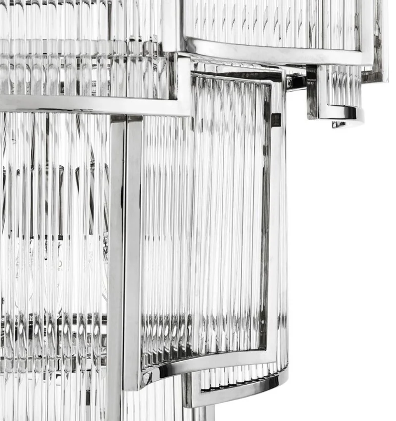 Casa Padrino Luxus Hotel Kronleuchter Silber Durchmesser 58 x H. 84 cm - Limited Edition