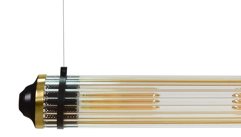 Casa Padrino Luxus Hängeleuchte Schwarz / Messing - Luxus Qualität