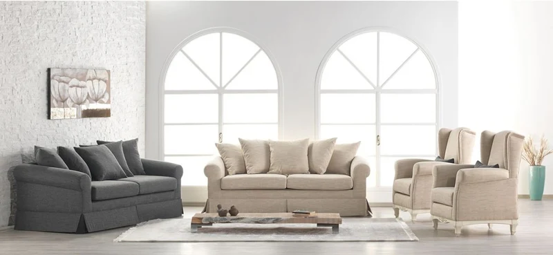 Casa Padrino Designer Bergere Sessel Marbella Creme, Barockstil, B 87 x T 108 x H 80 cm