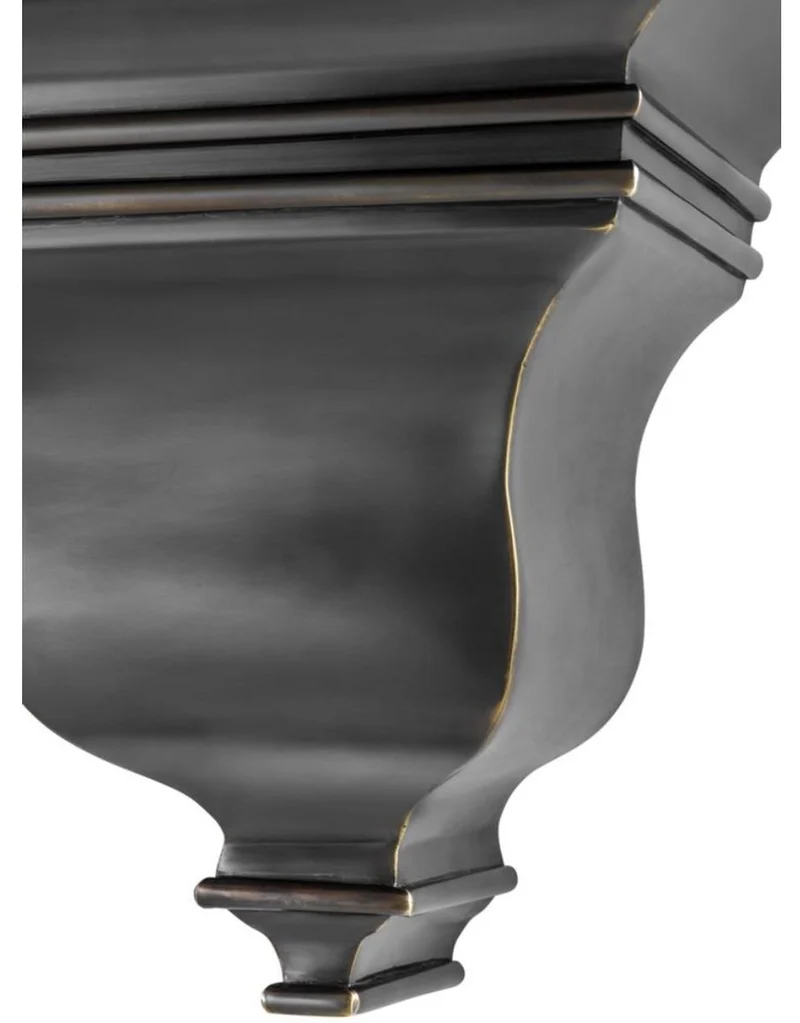 Casa Padrino Luxus Messing Wandkonsole Bronze 34 x 25 x H. 25 cm - Art Deco Möbel