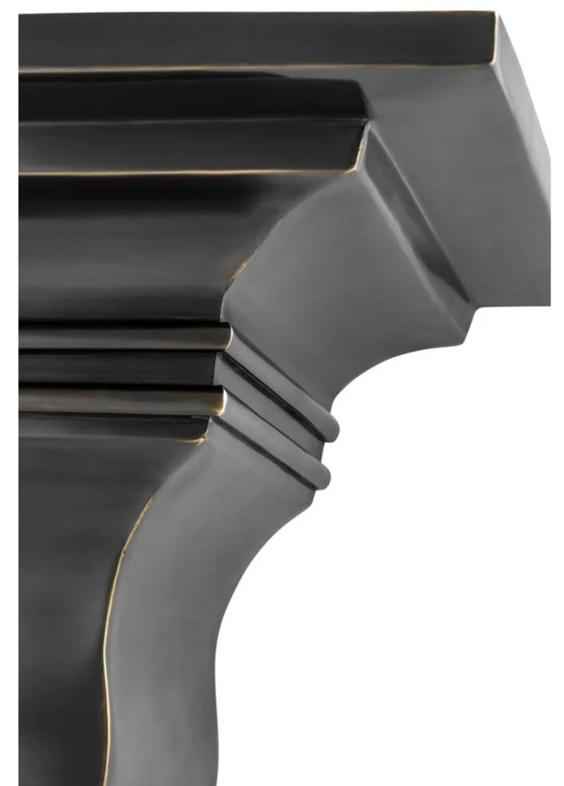 Casa Padrino Luxus Messing Wandkonsole Bronze 34 x 25 x H. 25 cm - Art Deco Möbel