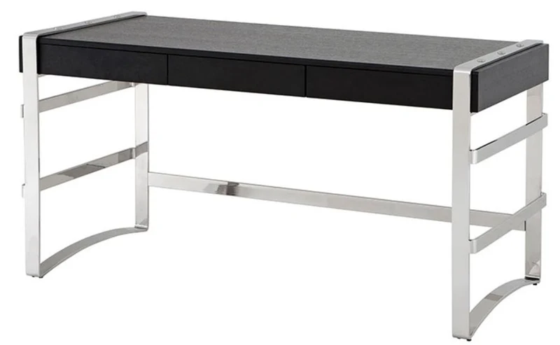 Casa Padrino Luxus Schreibtisch mit Schublade 150 x 73 x H. 80 cm - Designer Büromöbel