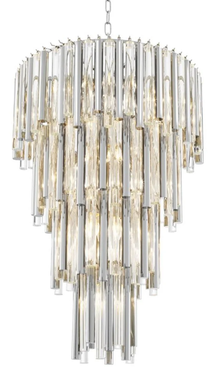 Casa Padrino Luxus Kronleuchter Silber Durchmesser 57 x H. 88 cm - Hotel Möbel