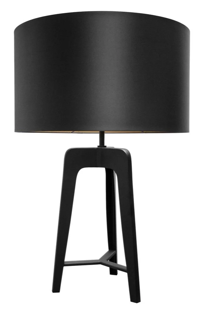 Casa Padrino Designer Tischlampe Mattschwarz 60,5 x H. 91 cm - Hotel Restaurant Möbel