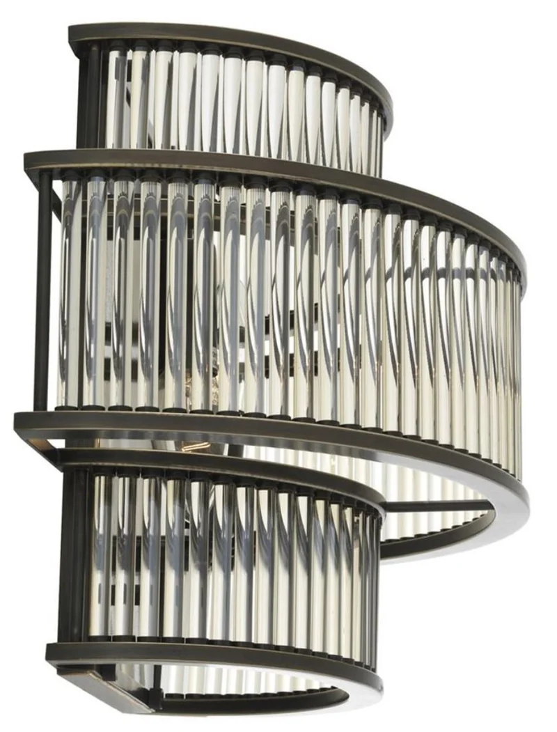 Casa Padrino Hotel Restaurant Wandlampe Bronze 35 x 19 x H. 28 cm - Wohnzimmer Wandleuchte