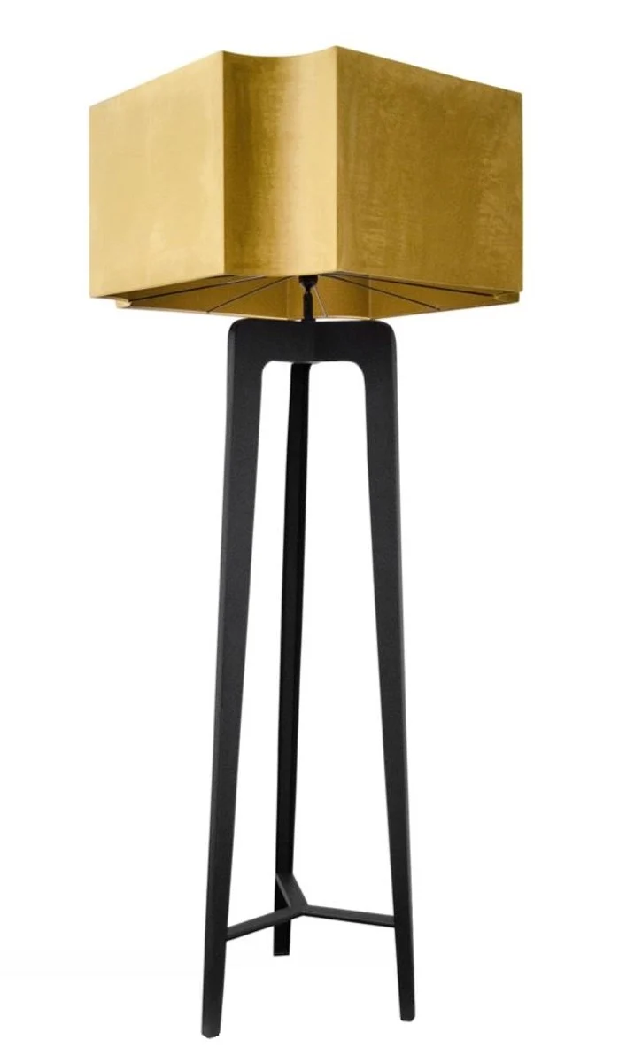 Casa Padrino Luxus Stehleuchte Mattschwarz 75 x H. 188 cm - Hotel Restaurant Möbel