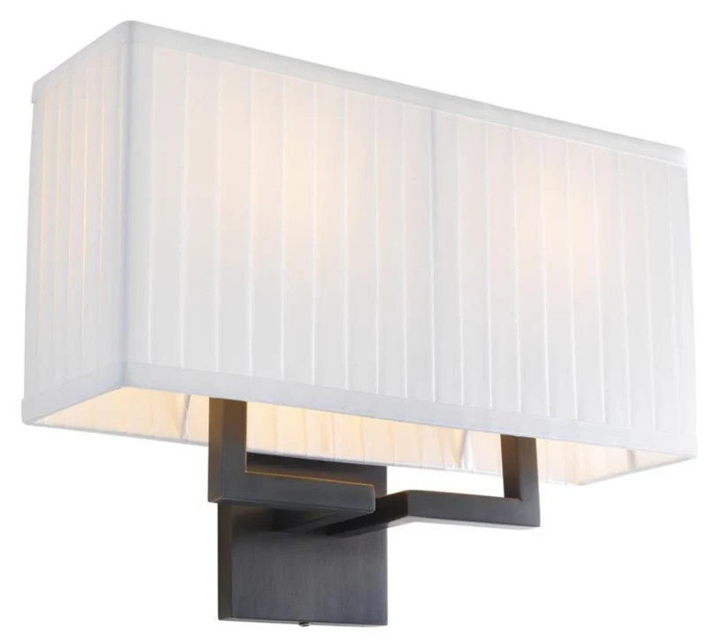 Casa Padrino Designer Wandleuchte Bronze 36 x 13,5 x H. 27 cm - Luxus Kollektion
