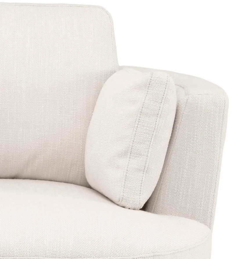 Casa Padrino Luxus Sessel / Drehsessel Weiß 110 x 100 x H. 70 cm - Wohnzimmermöbel
