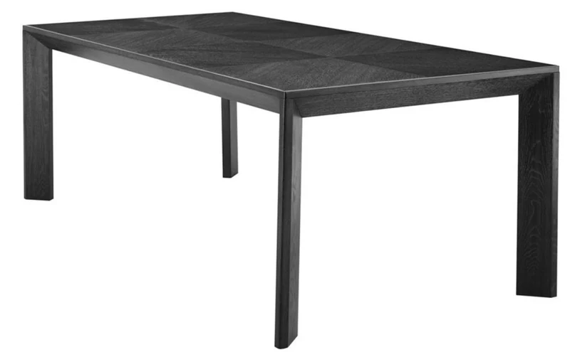 Casa Padrino Luxus Esstisch in schwarz 225 x 100 x H. 75 cm - Limited Edition