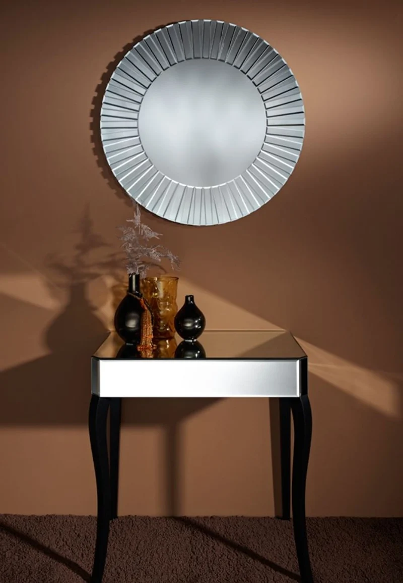 Casa Padrino Luxus Spiegel Ø 80 cm - Luxus Wohnzimmer Möbel