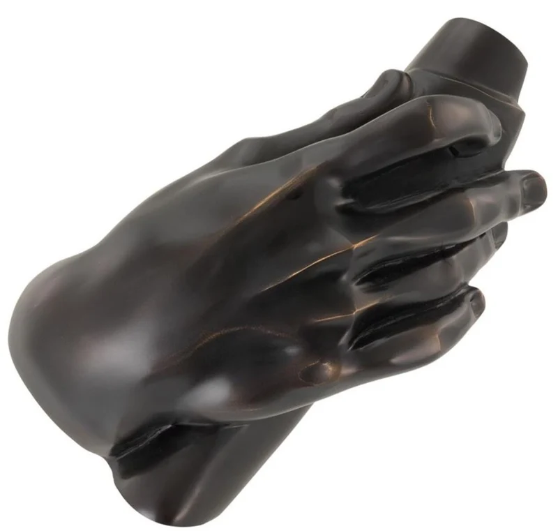 Casa Padrino Designer Deko Objekt Hände Antik Bronze 28 x 15 x H. 11 cm - Luxus Kollektion Hand Skulptur