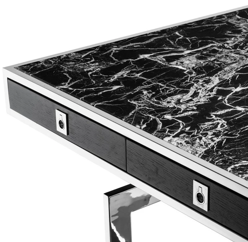 Casa Padrino Luxus Schreibtisch mit 4 Schubladen 190 x 90 x H. 74,5 cm - Luxus Kollektion