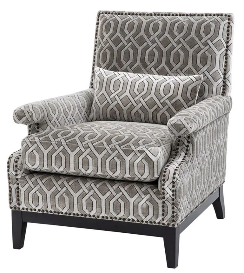 Casa Padrino Sessel 75 x 85 x H. 93 cm - Luxus Wohnzimmer Sessel