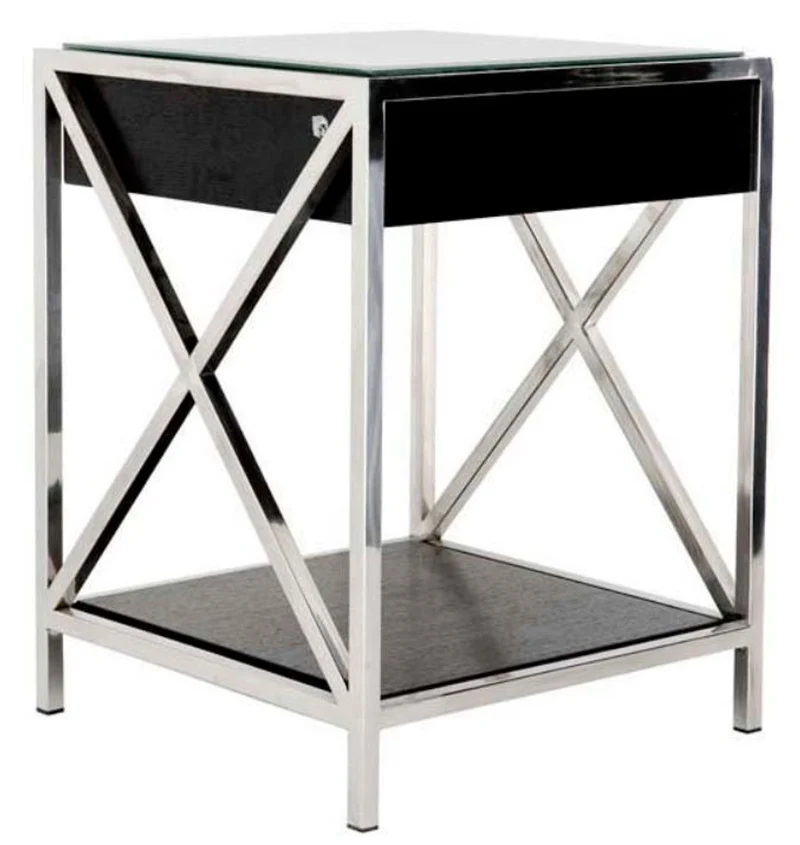 Casa Padrino Luxus Beistelltisch / Nachttisch 47 x 46 x H. 61 cm - Hotel Möbel